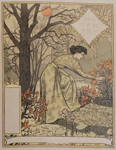 November (1896-1898) door Eugène Grasset