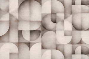 Mid Century Moderne abstrakte zeitgenössische Kunst neutral