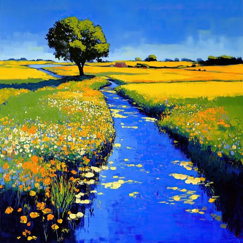 Prairie fleurie | Le long du ruisseau Blauwe Beek et de la prairie