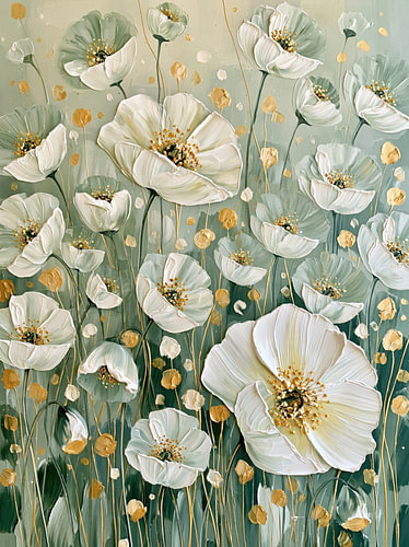 A Pastel-Coloured Display of Flowers