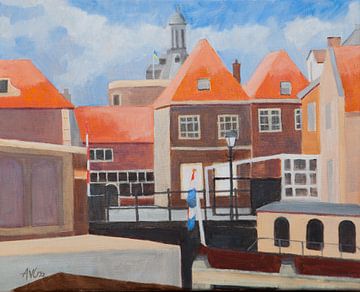 Portrait of the town of Enkhuizen by Antonie van Gelder Beeldend kunstenaar