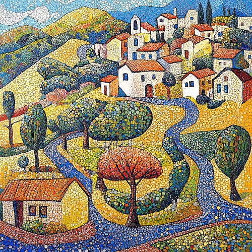 Abstract Village landscape