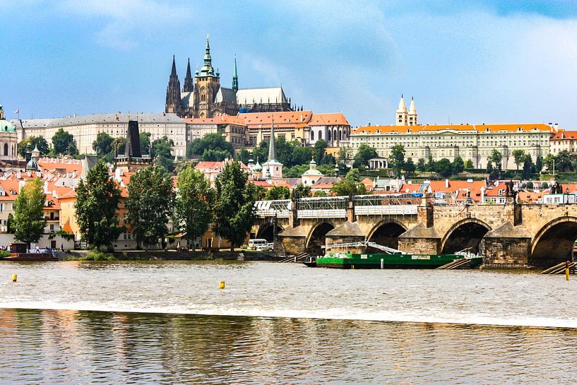 Charles Bridge and Prague Castle by Easycopters