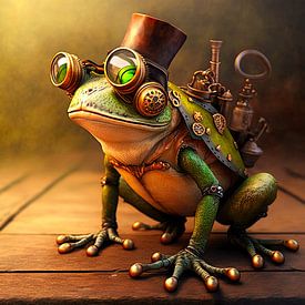 Steampunk-Frosch von Digital Art Nederland