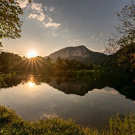 Sunset at the lake by Stephan Zaun