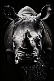 Minimalist animal portrait in black and white by Thilo Wagner