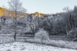 Uferlandschaft Donau bei Fridingen im Winter - Naturpark Obere Donau von BlattArt - Christine Horn
