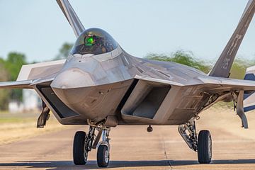 USAF Lockheed Martin F-22 Raptor stealth fighter.