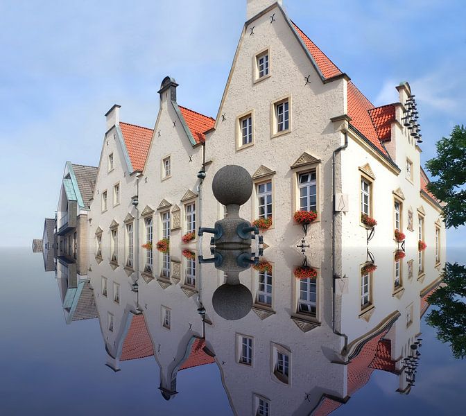 spiegelbeeld stadhuis van Edgar Schermaul