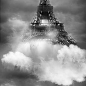 Eiffeltoren in wolken van Dreamy Faces