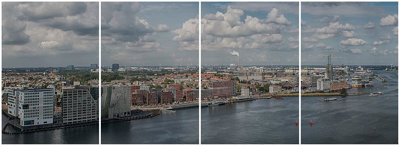 Panorama  over Het IJ Amsterdam von Peter Bartelings