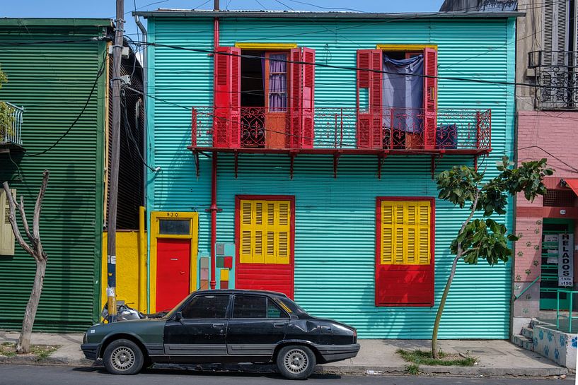 Kleurrijk huis in La Boca - Argentinië van Erwin Blekkenhorst