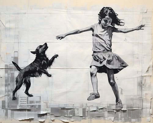 Urbane Kunst im Banksy-Stil