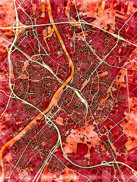 Kaart van Venlo in de stijl 'Amber Autumn' van Maporia