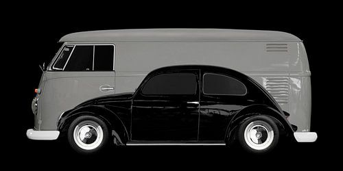 VW Bus T1 panel van and VW Beetle