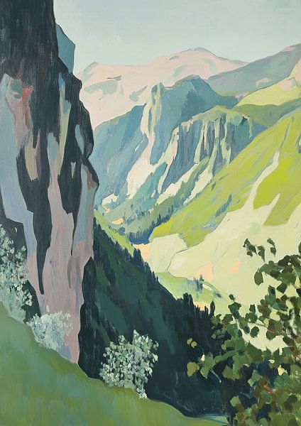 Mountains Fauvism Nature Botany by Niklas Maximilian
