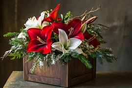 Flower arrangement wooden box by Poster Art Shop