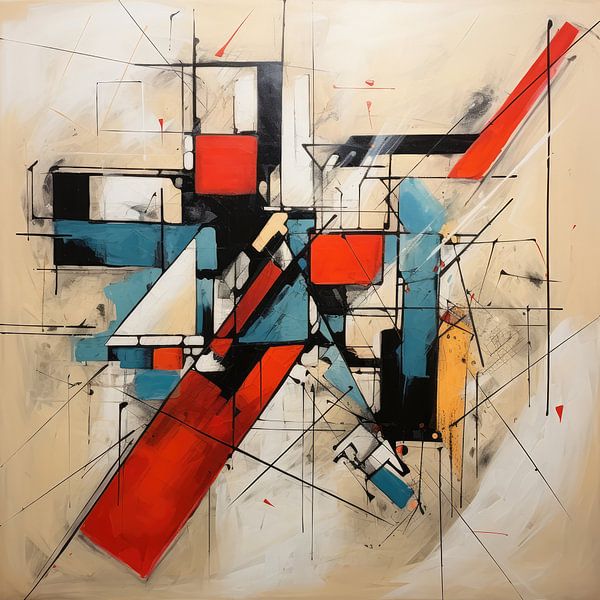 Abstracte achtergrond van kleuren en vormen van Art Bizarre