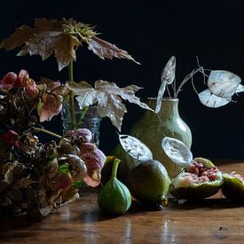 Stilleben Herbst mit Hortensien von Studio Petra Moes