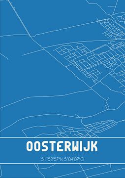 Blauwdruk | Landkaart | Oosterwijk (Utrecht) van Rezona