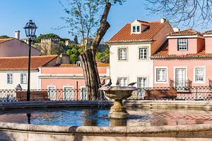 Brunnen in der Altstadt von Lissabon von Werner Dieterich