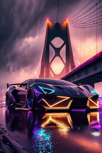Neon Horizon Lamborghini