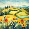 Tuscany in spring by Jutta Maria Pusl