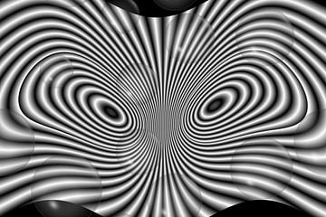 Hypnotika Optik Illusion monochrome Täuschung von Heidemarie Andrea Sattler