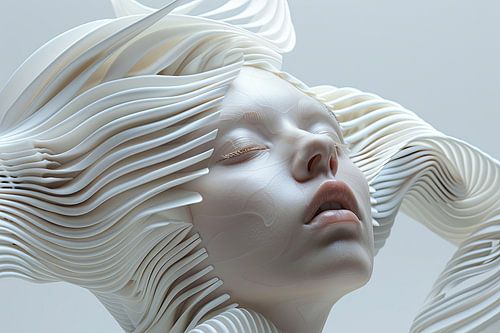 absurd abstract portret vrouw