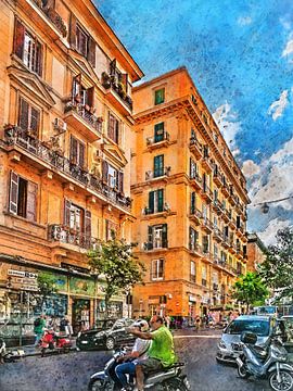 Neapol Napoli Italië stadskunst #Napoli van JBJart Justyna Jaszke