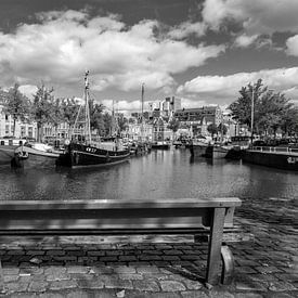 Noorderhaven city of Groningen in black and white by R Smallenbroek