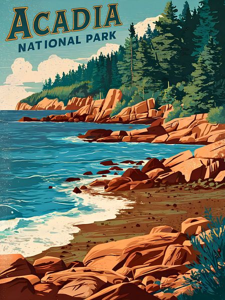 Bezaubernder Acadia Park Kunstdruck von Robert Swaine