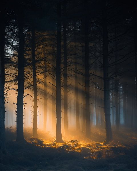 Romantisches Licht im Wald von fernlichtsicht