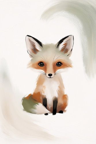 Illustration mignonne d'un petit renard