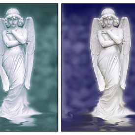 Drieluik drie engelen van Ina Hölzel