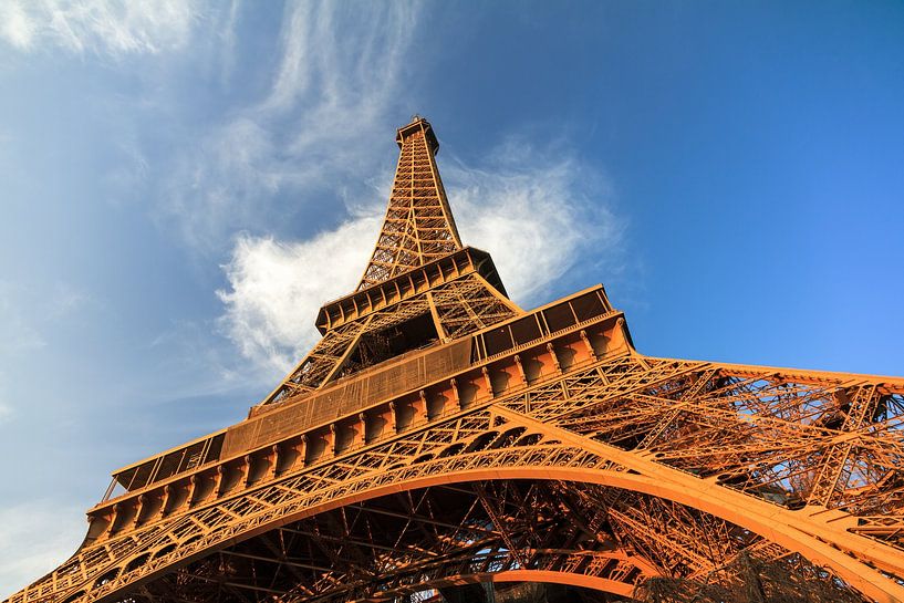 Sunlight Eiffel Tower wide angle by Dennis van de Water