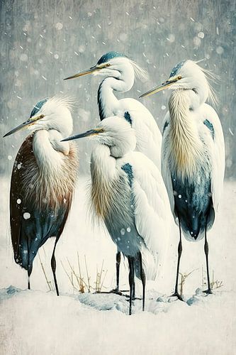 Cranes In Winter
