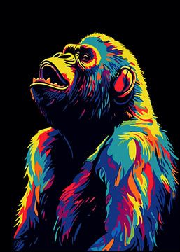 Wilde Natuur Dieren WPAP Kleurstijl van Qreative