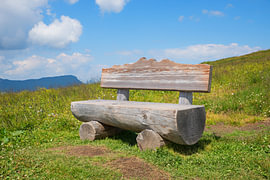 The bench in the mountains