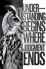 Eule mit inspirierendem Zitat von Art & Soul Creations