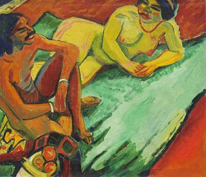 Max Pechstein, Indien et femme nue, 1910