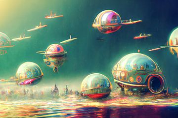 Alien-Fantasie, psychedelische Träume und fliegende Bohrinseln
