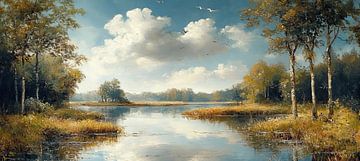 Nederland Natur | Whispering Waters van Abstract Schilderij