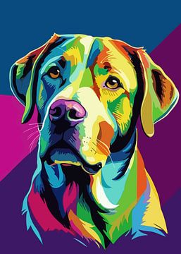 Labrador Retriever Dog Pop Art by MIROKKU