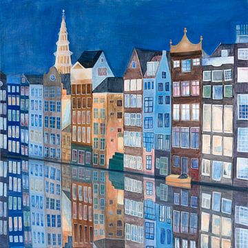 Schilderij Amsterdam van Atelier JS-art