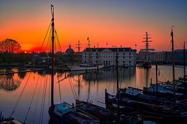 Photo of the Oosterdok and the Scheepvaartmuseum in Amsterdam, 20