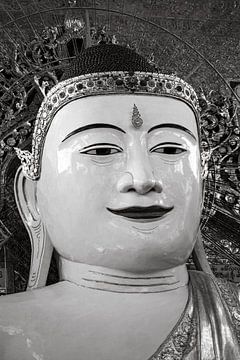 Buddha Statue in Umin Thonze Pagoda Myanmar by Roland Brack