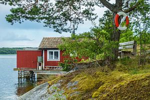 Schärengarten an der schwedischen Küste vor Stockholm