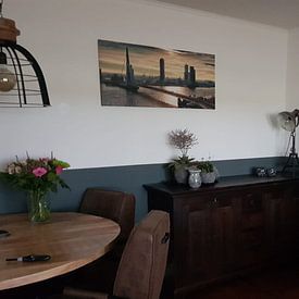 Customer photo: Rotterdam Skyline in the morning (Landscape) by Rob van der Teen, on canvas