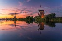 Kinderdijk beleuchtet
